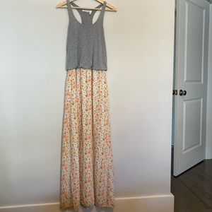 Cotton floral maxi dress